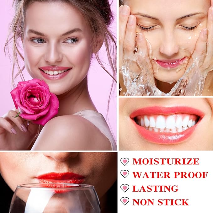 2 Pack Crystal Jelly Flower Lipstick,Magic Temperature Color Change Lip Gloss Lip Stick PH Clear Magic Lipstick Long Lasting Nutritious Moisturizing Lip Balm（Set C）