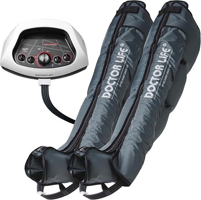 DOCTOR LIFE (FSA HSA Approved Sequential Air Compression Leg Massager : Device, Foot and Leg Recovery Boots - Improved Blood Circulation and Fast Sports Recovery (SP-2000, 2XL)