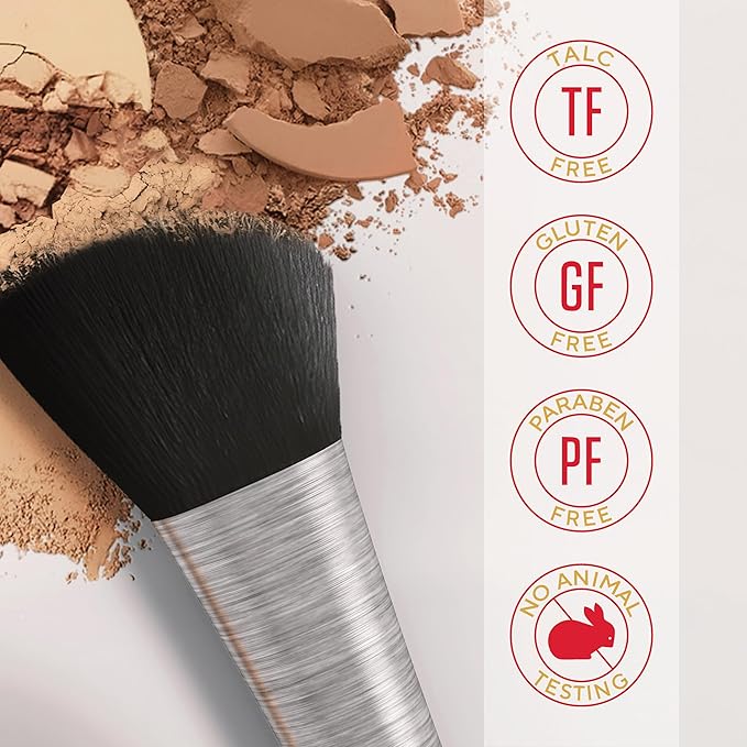 MIRABELLA - Invincible for All Pure Press Foundation, HD-Finish Pressed Powder, Buildable Mineral Pressed Powder Compact with Jojoba & Triglyceride, Age-Defying Makeup for All Skin Types, Light L8