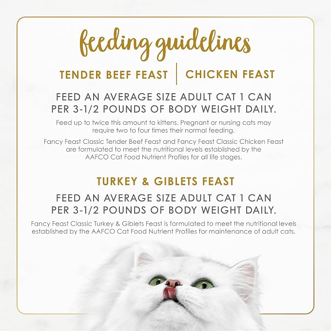 Purina Fancy Feast Classic Pate Wet Cat Food, 3 oz Cans, 30-Pack