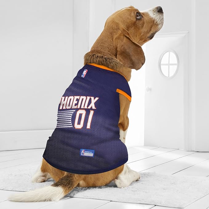 Pets First NBA Pheonix Suns Dog Jersey, X-Large - Tank Top Basketball Pet Jersey