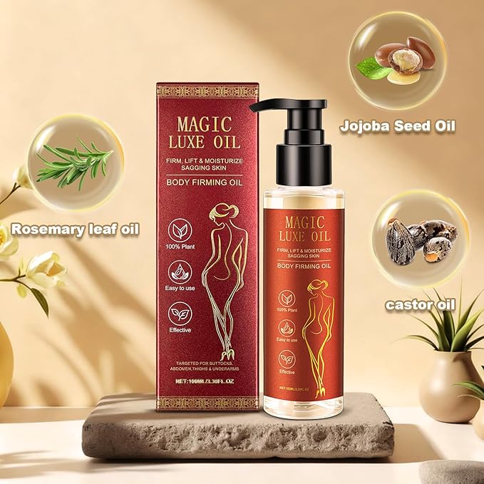 Magic luxury body oil, Magic Body Firming Oil – 3.38 FL OZ Hydrating & Tightening Oil for Women | Fast-Absorbing, Non-Greasy, Natural Ingredients | After-Shower Skin Care & Spa Gift