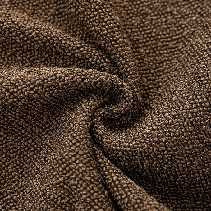 Foindtower Pack of 2, Decorative Textured Boucle Throw Pillow Covers Accent Solid Pillow Cases Cozy Soft Couch Cushion Case for Chair Sofa Bedroom Living Room Home Decor 22x22 Inch Chocolate