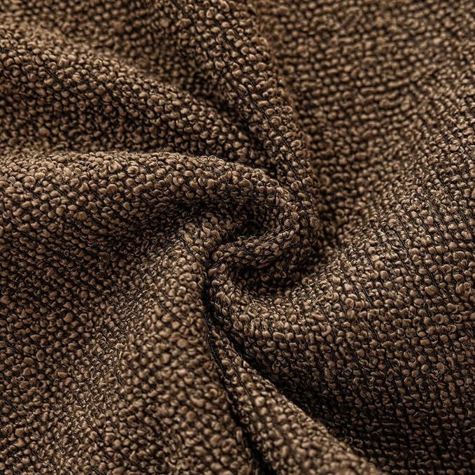 Foindtower Pack of 2 Textured Boucle Throw Pillow Covers Accent Solid Pillow Cases Cozy Soft Decorative Couch Cushion Case for Chair Sofa Bedroom Living Room Home Decor 18x18 Inch Chocolate