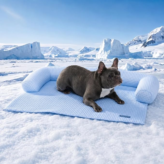 Spark Paws Cooling Couch Cover Dog Bed, Furniture Protector Mat | Non-Toxic Washable Pet Cooling Pad for Large, Medium and Small Dogs