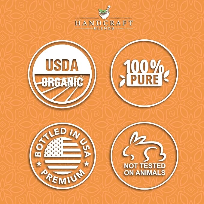 Handcraft Blends Organic Orange Essential Oil – 1 Fl Oz – 100% Pure and Natural – Premium Grade Essential Oil for Diffuser and Aromatherapy