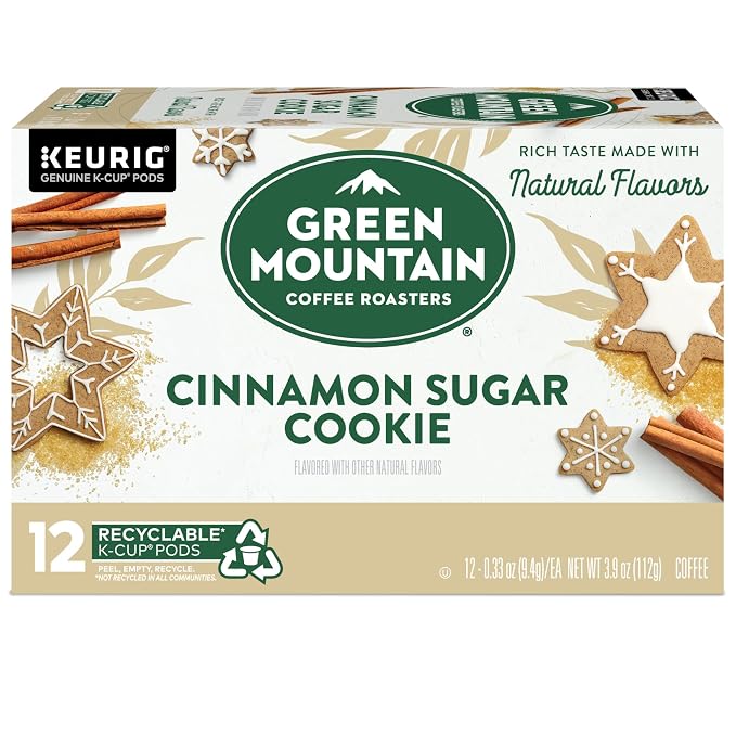 Green Mountain Coffee Roasters Cinnamon Sugar Cookie Coffee, Keurig Single Serve K-Cup Pods, 72 Count