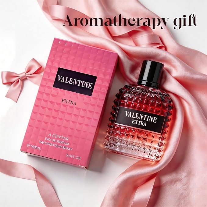 A CENTER Valentine Extra Women's EDP perfume | 3.4 Fl Oz Floral Amber Cologne | Rose Vanilla Scent Gift for Her Long Lasting Cologne for Daily Use