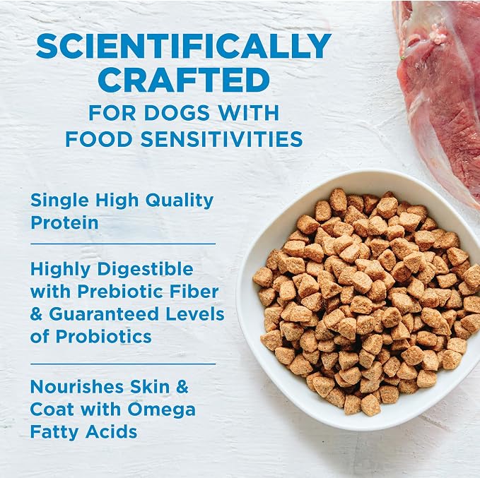 Wellness Simple Limited Ingredient Diet Adult Dry Dog Food, Wholesome Grain Kibble, Sensitive Stomach, Skin & Coat Support, Natural, Chicken Free, Duck and Oatmeal Recipe, 26 lb Bag