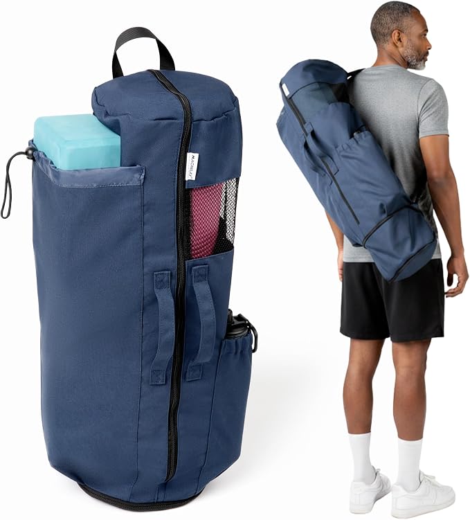 MAGNILAY Yoga Mat Bag - for Women and Men, Yoga Bag with Pockets and Adjustable Strap, Yoga Mat Carrier, Fits Mats Blocks and Yoga Accessories for Workouts, (32" L)