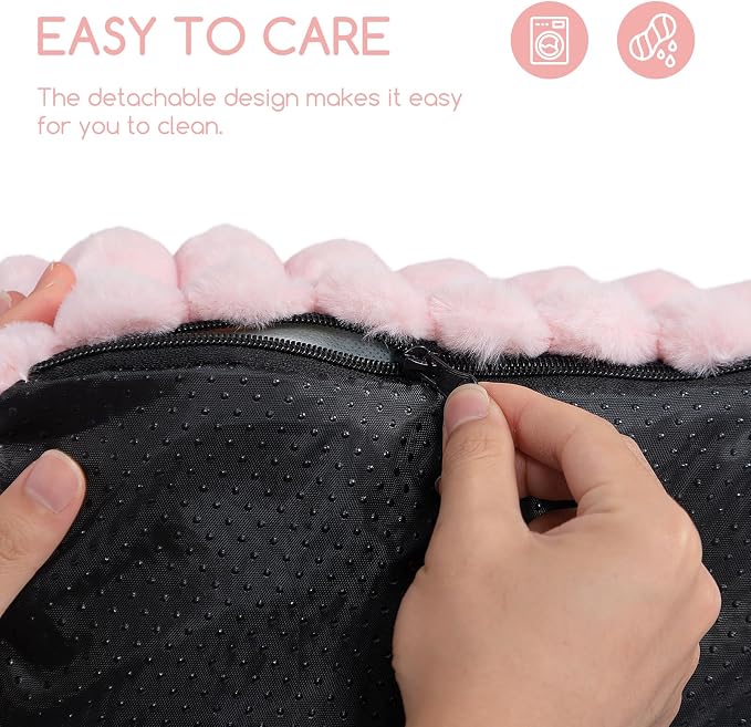 Hollypet Small Dog Large Cat Bed Puppy Couch Beds for Pets up to 25 lbs | Fluffy Dog Cat Couch Plush Soft Warming Pets Beds with Machine Washable Cover and Non-Slip Bottom