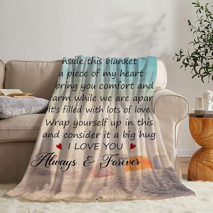 Daughter Gifts from Mom and Dad – to My Daughter Blanket, Thoughtful Mothers Day, Birthday, or Graduation Gift, Best Gift Idea for Her, Soft and Cozy Throw Blanket 50x60 Inches