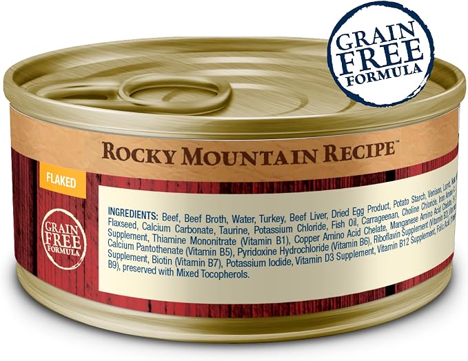 Blue Buffalo Wilderness Rocky Mountain Recipe Wet Cat Food Flakes (24 Pack) | High Protein, Red Meat Feast, Real Beef #1 Ingredient, Chicken-Free & Grain-Free Formula, 5.5-oz. Cans