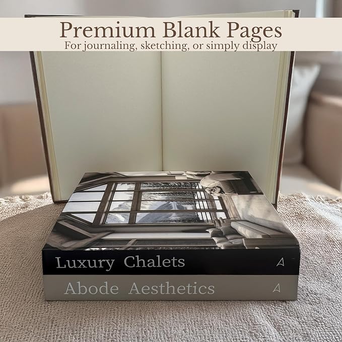 Array & Arrow Decorative Book Set of 3 for Home Decor | Hardcovered Book Set for Home Decor | Coffee Table Décor | Fake Books for Decoration | Faux Books for Decoration (Small - Blank Pages)