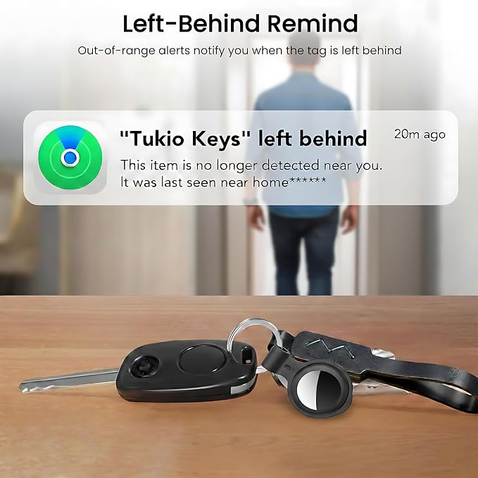 2 Pack Tracker Tag [Apple MFi Certified] Air Bluetooth Smart Tag Key Finder | Pair with Apple Find My (iOS Only) Item Locator Waterproof Worldwide Tracking Device for Kid Pet Wallet Backpack Dog Luggage