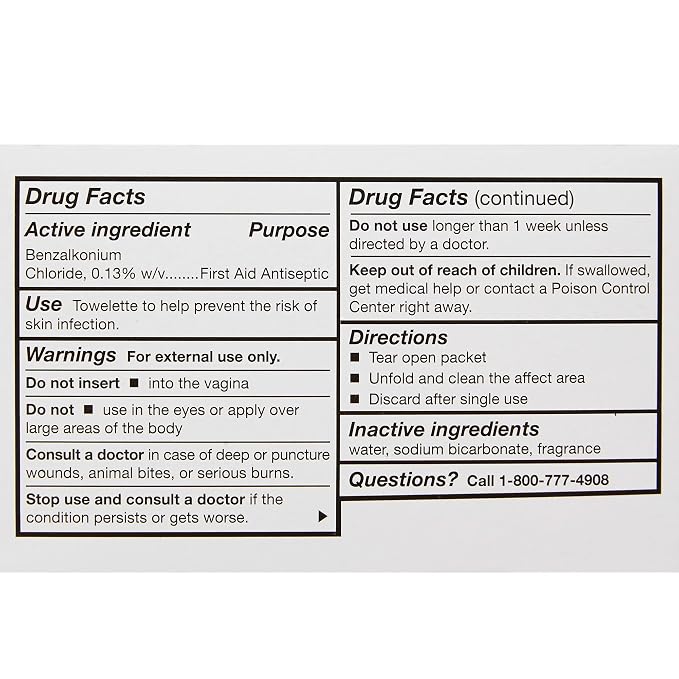 McKesson Obstetrical Antiseptic Towelettes Wipes, Sterile, Individual Packet, Clean Scent, 100 Count, 1 Pack