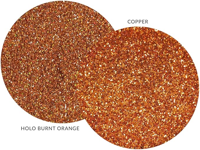 MARBLERS Twinkle Face & Body Glitter Duo [Copper & Holo Burnt Orange] 0.36oz (10g) | Non-Toxic | Cruelty-Free | Eyeshadow, Nail Polish, Nail Art | Festival, Rave & Party Makeup | Nail Art | Gel Nail