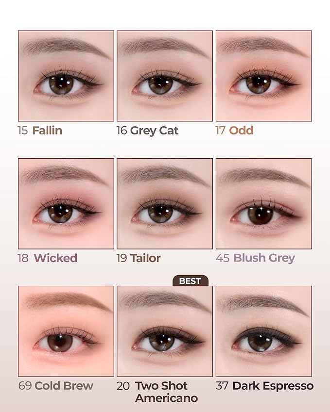 HOLIKA HOLIKA My Fave Piece Eye Shadow 16 Grey Cat - Korean Eye Makeup with Buttery Texture, Matte to Shimmer Formula, Smooth Blendable Pigmented Colors, Luxurious Finish for All-Day Wear