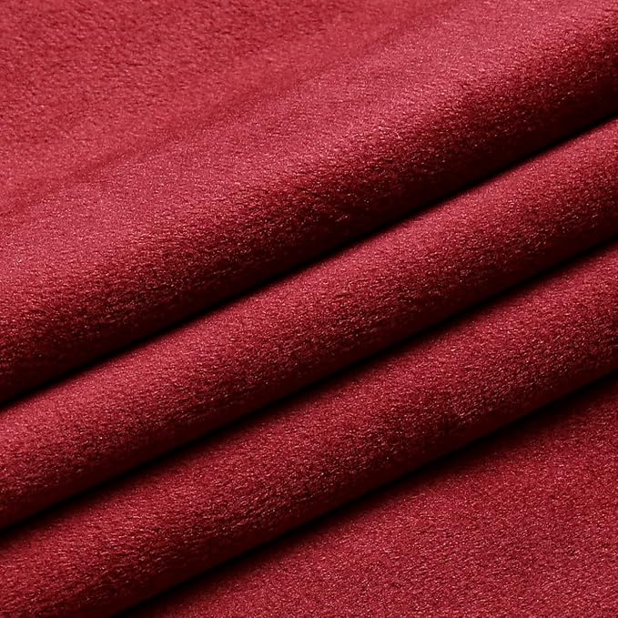 NiNi ALL Burgundy Red Velvet Throw Pillow Covers 16x16 Pack of 2 Decorative | Soft Solid Boho Cushion Squar Pillow Cases for Chair Sofa Bedroom Farmhouse Living room Modern Luxury Home Decor Christmas