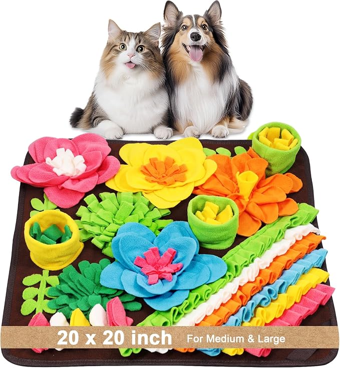 Snuffle Mat for Dogs, 20in Interactive Dog Puzzle for Medium & Large