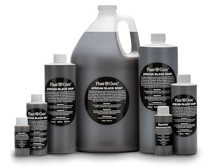 African Black Soap Liquid Half Gallon - 100% Raw Pure Natural From Ghana, Acne Treatment, Aids Against Eczema & Psoriasis, Dry Skin, Scar and Dark spot Removal, Pimples and Blackhead, Face & Body Wash