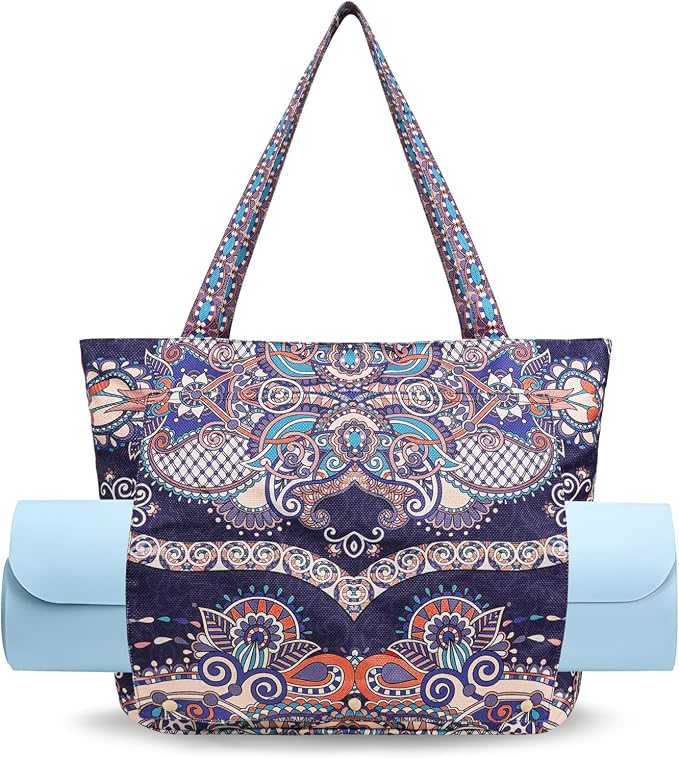Yoga Mat Bag Yoga Bags and Carriers Fits All Your Stuff Yoga Tote Bag with Zipper Pocket Yoga Mat Carrier Pilates Bag Take in Out Mat Easily