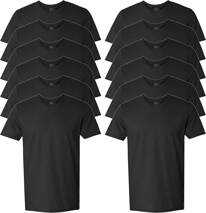 Fruit of the Loom Men's Eversoft Cotton Odor Control & Breathable Moisture Wicking T-Shirts