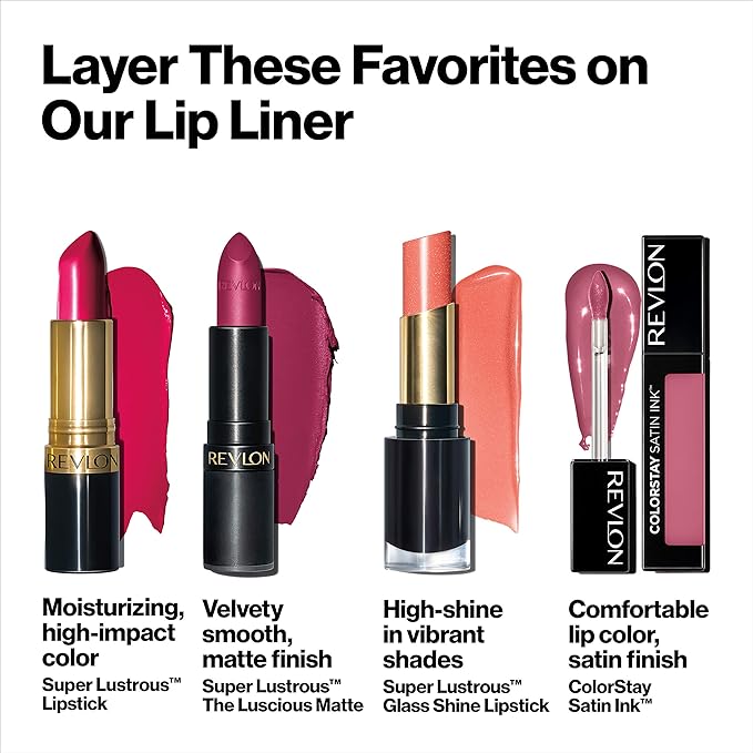 Revlon Colorstay Lip Liner Makeup with Built-in-Sharpener, Longwear Rich Colors, Stocking Stuffer for Women, 703 Mink, 0.01 oz
