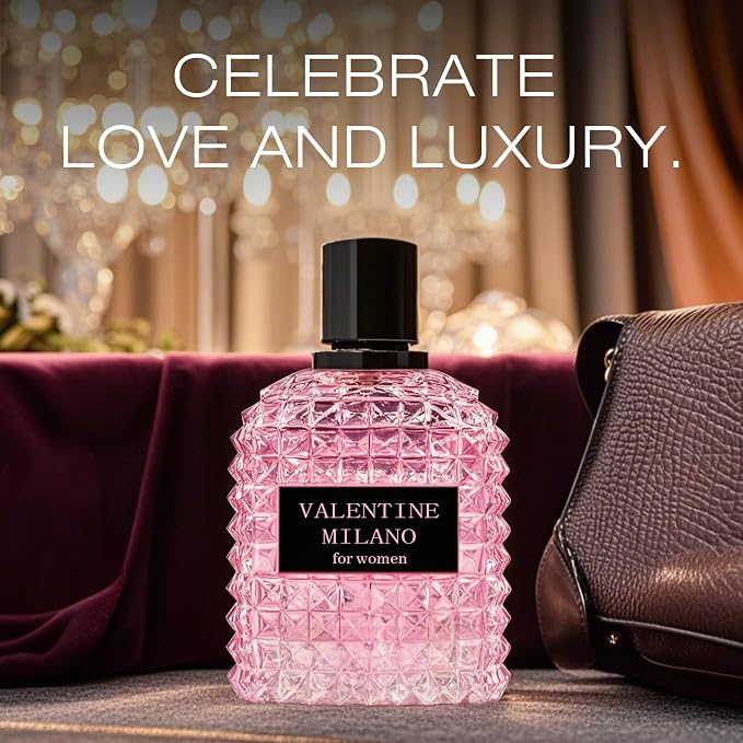 A CENTER Valentine Milano&Valentine Donna Perfume Set for Women - Floral Fragrance Gift Set with Floral Fruity Scent| 3.4 Fl Oz Each Eau De Pafume for Office Wear