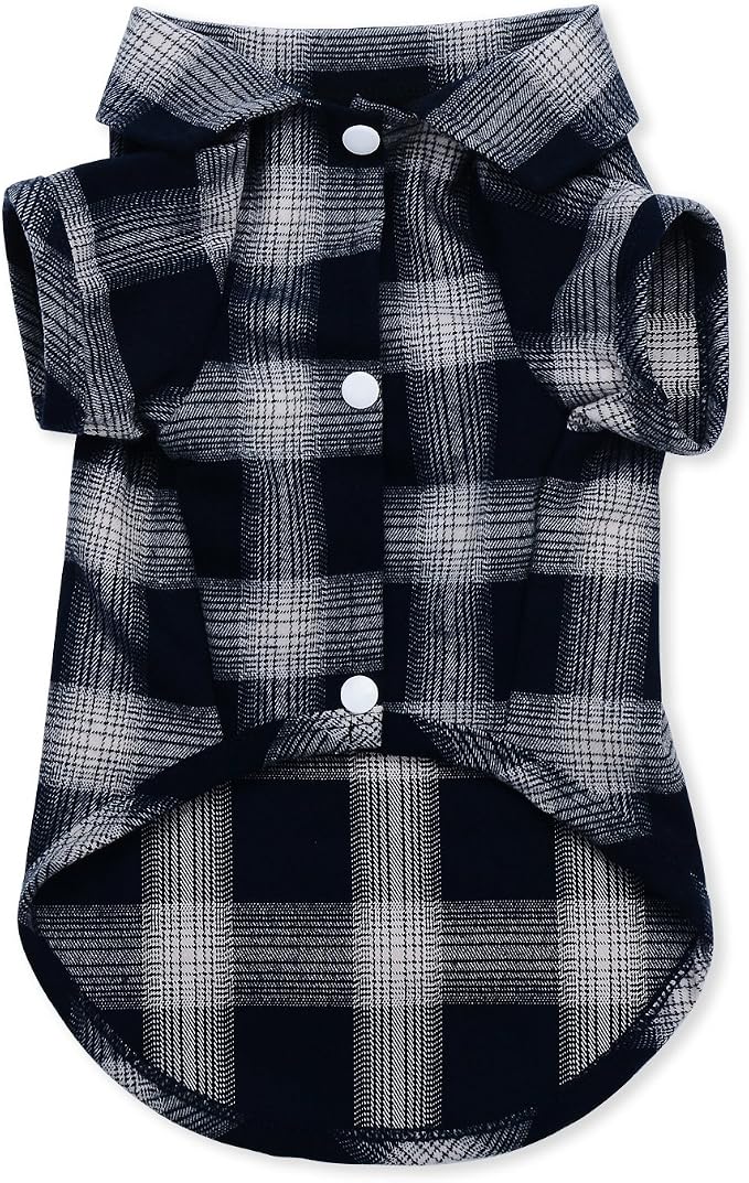 Koneseve Dog Shirt, Pet Plaid Clothes Shirt T-Shirt, Sweater Bottoming Shirt for Small Dog Cat Puppy Grid Adorable Wearing Stylish Cozy Halloween,Christmas Costumes (Blue;XL/Extra Large)