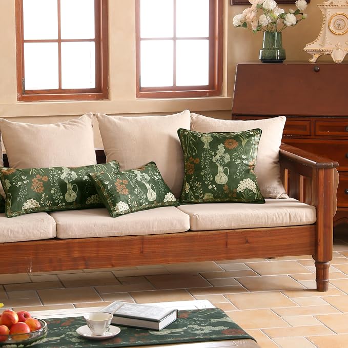 Designer Vintage Velvet Throw Pillow Cover,18"x18"-Nocturne | Pillow Cover,Concealed Zipper Design,Dragonfly Pattern,Sofas,Bedroom,Living Room,Lounge Chairs,All Season Home Decor