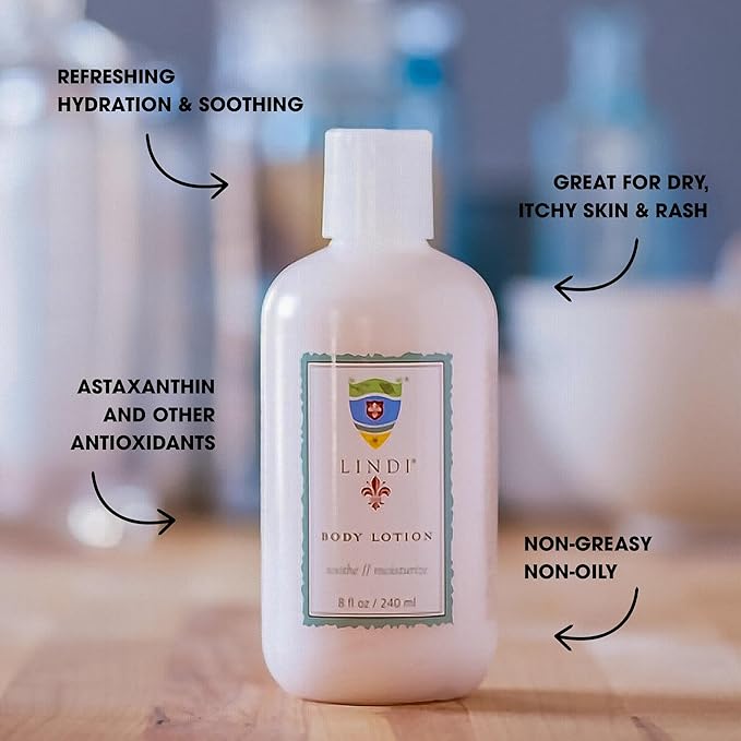 LINDI SKIN Body Lotion for Sensitive Skin - Nourishes Your Skin and Prevent Moisture Loss with Antioxidants and Hydrating Ingredients - Moisturizing Chemo Gentle Lotion for Cancer Patients (8 fl oz)