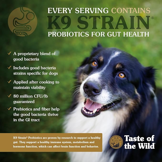Taste of the Wild Ancient Prairie Dry Dog Food, Roasted Bison, 28lb | Puppy, Adult & Senior Dogs | High Protein | Roasted Bison & Ancient Grains | Nutrient Dense to Help Support Peak Health