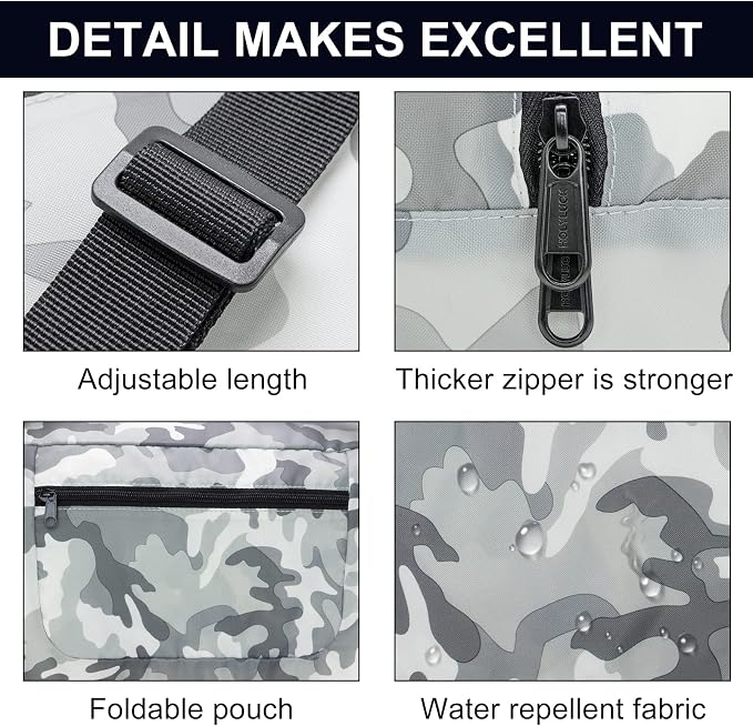 HOLYLUCK Foldable Travel Duffel Bag For Women & Men Luggage Great for Gym (arctic camo)