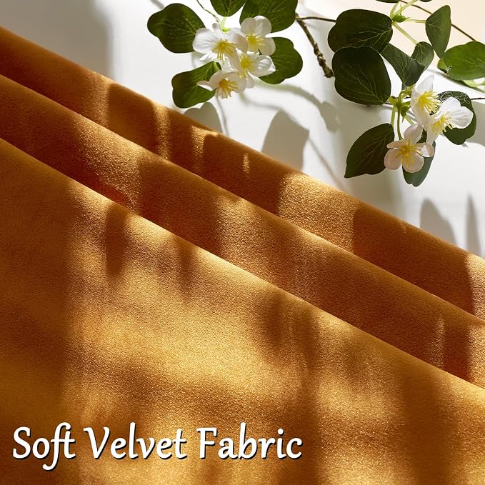 GIGIZAZA Orange Velvet Pillow Covers 20x20 Decorative Pillows Pack of 2 | Throw Pillows for Couch Sofa,280gsm Soft Textured Fabric,Modern Square Pillowcases,Luxury Cushion Covers