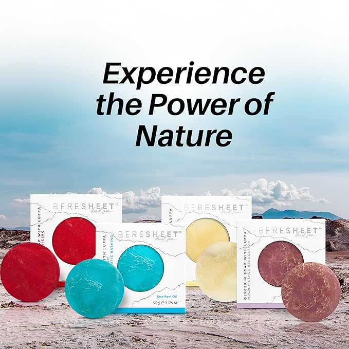 Glycerin Soap Bar – Handmade Exfoliating Cleanser for Face & Body – Deep Cleansing & Moisturizing with Relaxing Aromatherapy – 4 x90g