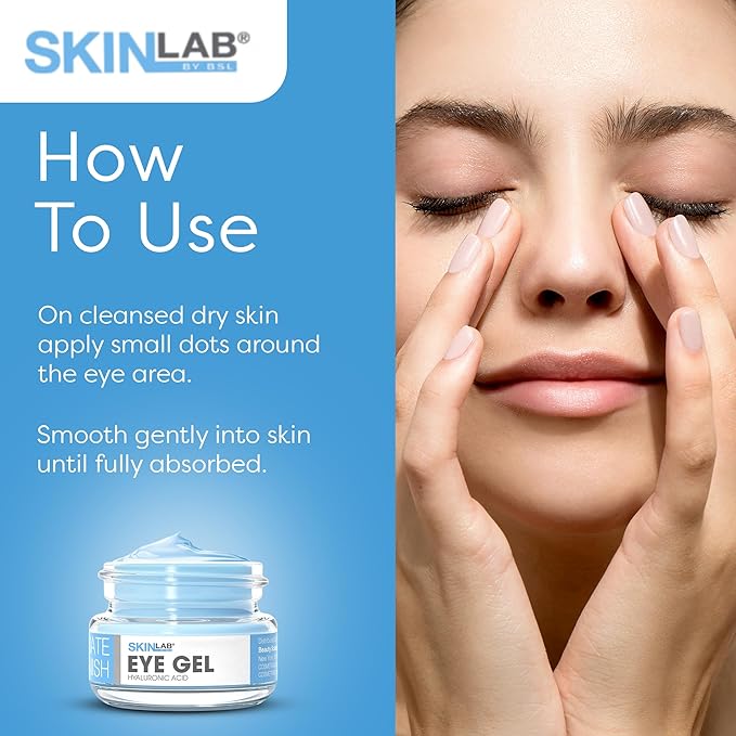 SKIN LAB Hydrate & Replenish Eye Cream – Hydrating Eye Gel Cream with Hyaluronic Acid & Marine Extracts, Moisturizes & Revitalizes Under Eyes, 0.5 oz