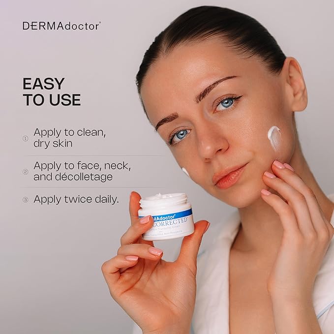 DERMAdoctor Hyaluronic Acid Moisturizer, Hydrating Moisturizer Face Cream Delivering Redness Relief For Face And Soothing Hydration with Squalane & Hyaluronic Acid White Tea Extract – 1.7oz