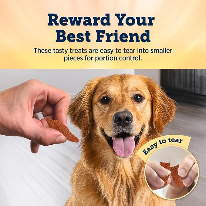 Blue Buffalo True Chews Premium Jerky Cuts Steak Dog Treats, 10 oz | Chicken-Free Recipe, Real Steak First, Made in the USA, No Artificial Preservatives