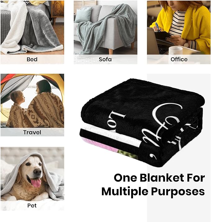 Personalized Fathers Day Birthday Gifts for Husband Dad, Custom Blanket | Dad Christmas Unique Gifts from Daughter Son Wife, Fathers Day Blanket Gifts, Personalized Gifts for Men, Husband, Grandpa