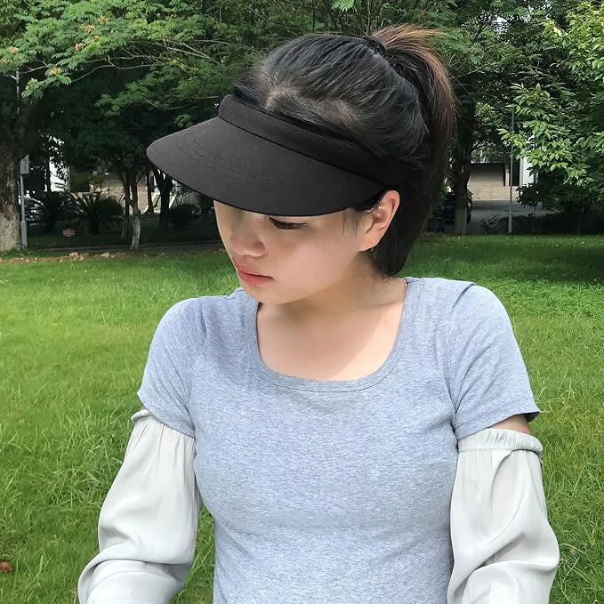 3 Pack Sports Sun Visor Hat Women Men Adjustable Clip On Visors Outdoor Golf Beach Cap
