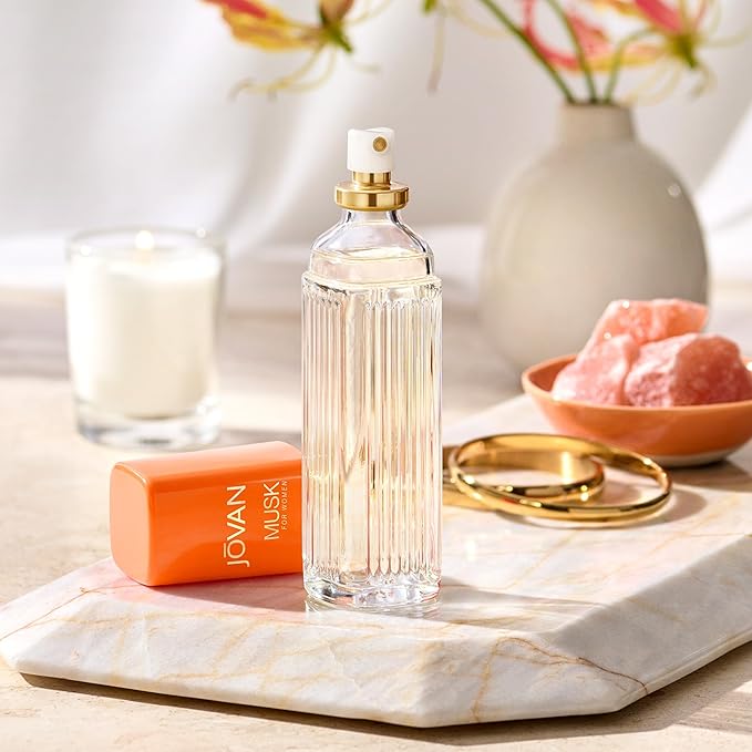 Jovan Musk for Women Eau de Cologne Spray 2 fl oz (Pack of 1), Sexy Perfume for Women, Notes of Jasmine, Amber, and Neroli, Women's Fragrance, Long Lasting, Everyday Fragrance, Travel Size