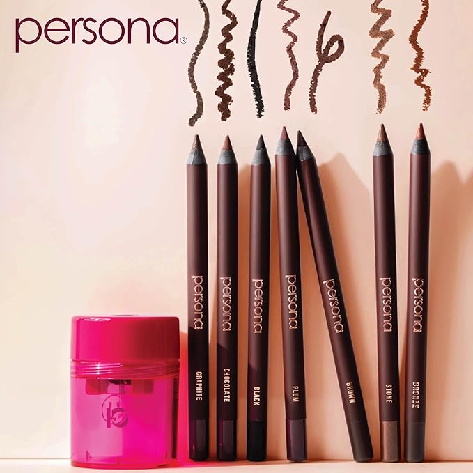 PERSONA 24HR Black Waterproof Eyeliner Pencil | Creamy Smudgeable for Lash Line & Waterline | All-Day Wear | Vegan, Cruelty-Free | Sharpenable | Made in USA