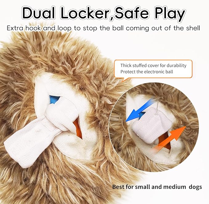 Interactive Dog Toys, Moving Squeaky Plush Dog Toy-Hedgehog