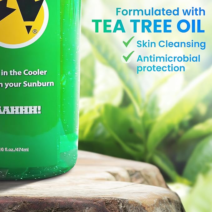 Rubber Ducky- Aloe Vera Cooling Gel, Sunburn Relief for Skin, Soothing Aloe Vera Gel, After Sun Moisturizer, Fast Absorbing Aloe Vera Gel with Vitamin E & Tea Tree Oil, Vegan, After Sun Care, 16 oz