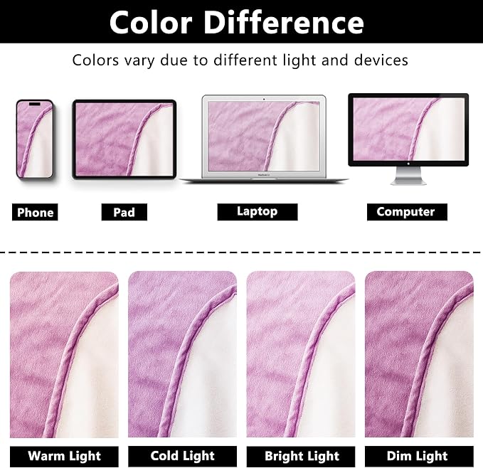Waterproof Blanket - Reversible Dog Throw as Furniture Protector | Soft Velvet & Flannel, TPU Leak-Proof Liner, Machine Washable, Fits Couch and Bed, 52" x 82", Purple/Cream