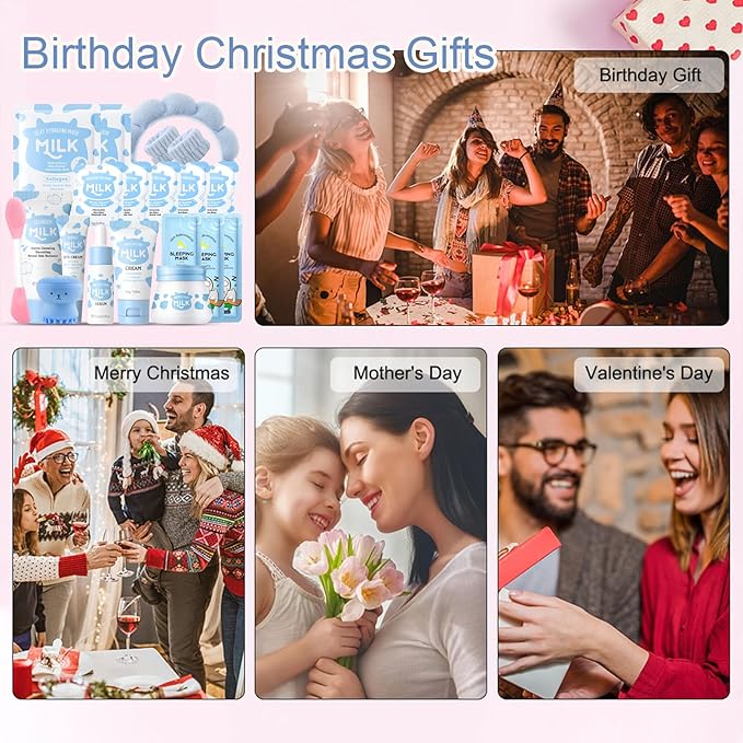 Milk Kids Skincare Sets for Girls 8-10 Birthday Christmas Gifts - Skincare for Girls 10-12 - Gifts for Teenage girls Skin Care for Kids Age 8-12,Skin Care for Teens 10-12,Skincare Set for kids 8-9