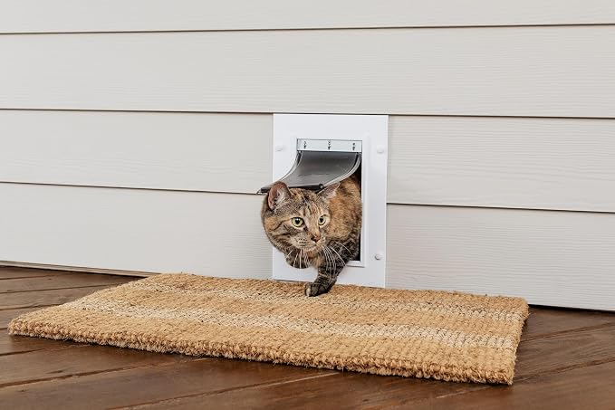 PetSafe Wall Entry Pet Door, Telescoping, Dogs up to 15 lb, Small | Insulates Better Than Metal, Interior & Exterior Install, Weatherproof Double-Flap, DIY Telescoping Tunnel 4.75-7.25 in Walls