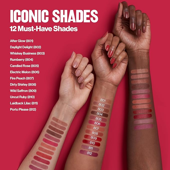 Revlon Super Lustrous Lipstick, Creamy Formula For Soft, Fuller-Looking Lips, Moisturized Feel, 806 Electric Melon, 0.15 oz