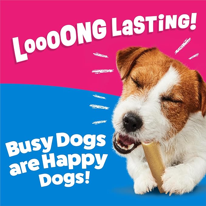 Purina Busy Bone Adult Small Dog Chew Treats, Original, 20 ct Pouch | Rawhide free chew with a real meat center for small dogs up to 35 lbs, long lasting chew that helps clean teeth